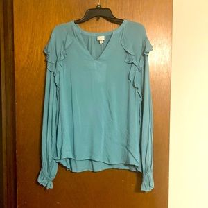 A New Day Blouse. Size XXL. Never worn. Turquoise color with long sleeves.